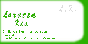 loretta kis business card